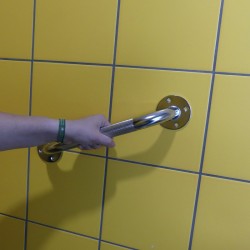 Barre d'appui acier chromé