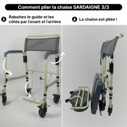 Fauteuil de toilettes mobile SARDAIGNE
