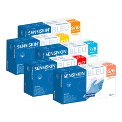 Gants d'examen nitrile bleu SANS POUDRE