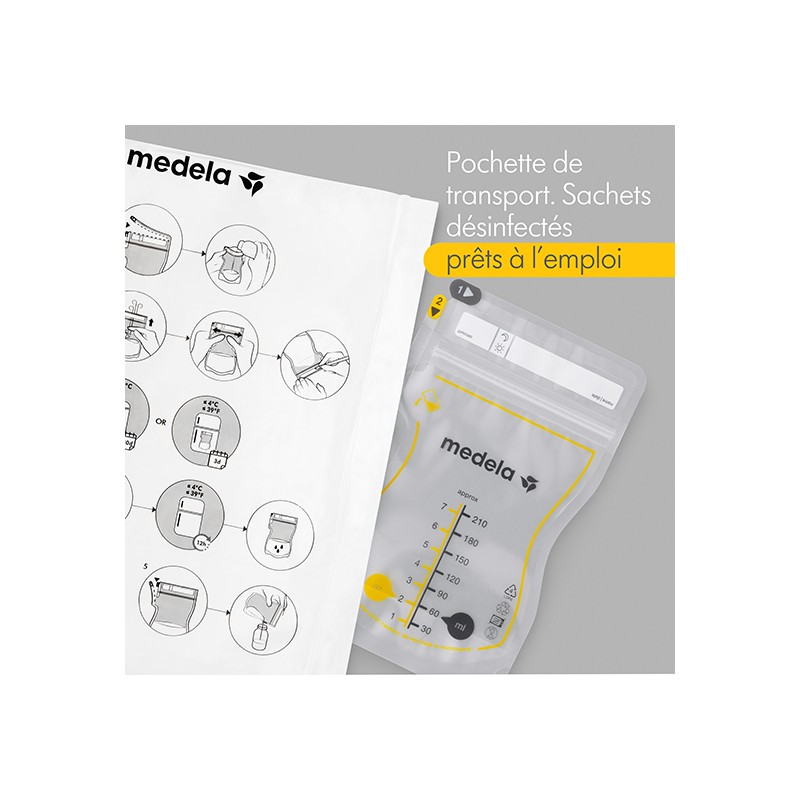 Sachets conservation lait maternel
