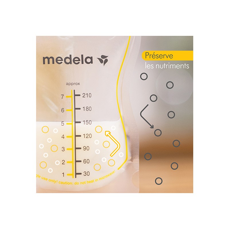 Sachets conservation lait maternel