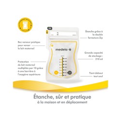 Sachets conservation lait maternel