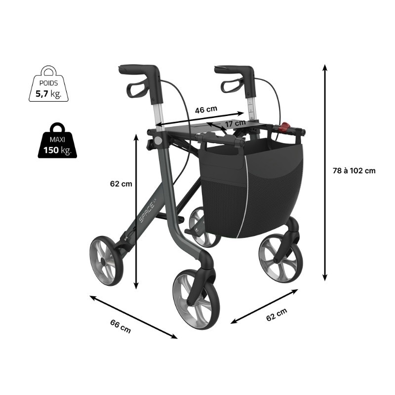 Rollator REHASENSE SPACE